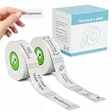 P21 Thermal Label Maker Tape kompatibel mit Nelko P21 Drucker -14x40mm (0,55 'x1,57'), 2/Roll, 180 Etiketten/Roll, Transparent, auch ersetzen für NADAIIN N12, ORGBRO X1, ORGSTA S001, POLONO P31S