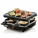 DOMO DO9147G Raclette-grill 'Just us' - Raclette Grill mit Abnehmbare Grillplatte - 4 P - 600 W