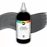 perfect ideaz • Acryl-Farbe schwarz 1000 ml (1l), hochdeckend, lichtecht, auf Wasserbasis