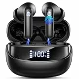 2026 Bluetooth Kopfhörer, Kopfhörer Kabellos Bluetooth 5.4, 56 Std Spielzeit In Ear Kopfhörer mit 6 ENC Noise Cancelling Mics, IP7 Wasserdicht Kabellose Kopfhörer HiFi Stereo, Ohrhörer mit LED-Anzeige