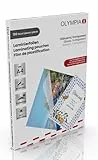 OLYMPIA Laminierfolien A4 80 Mic, Hochwertige Laminierfolien im 100er Pack, transparent, glänzend, für den Einsatz zu Hause oder im Büro
