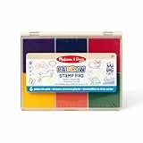 Melissa & Doug - Regenbogen-Stempelkissen, Mit 6 Farben auswaschbarer Tinte, Für Kinder ab 4 Jahren
