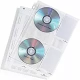 Durable CD/DVD-Hüllen (A4 mit Schutzvlies für 4 CDs/DVDs, aus PP) Beutel à 5 Stück, transparent, 522219