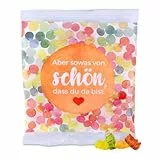 Fruchtgummi Bärchen 10er Pack à 50 g – Aber sowas von schön, dass du da bist – leckere Trolli Gummibärchen-Tüten mit 10% Fruchtsaft – perfektes Dankeschön, Gastgeschenk oder Mitgebsel für jeden Anlass