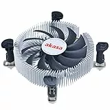 Akasa Aluminium Intel Mini-ITX cooler | TDP 35W | 26mm Low Profile CPU Cooler | 74mm PWM Fan | Heatsink with Aluminium Core | Twin Ball Bearing | For Intel LGA775, LGA115x, LGA1200 | AK-CC7122BP01