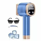 IPL Geräte Haarentfernung mit Kühlfunktion, 3-in-1 Laser Haarentfernung, 600-1200NM Effizient und 9 Energiestufen 21 J Max. Energie für Damen/Herren, Gesich, Bikini, Körper