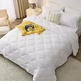 WAVVE Bettdecke 200x200 cm Ganzjahresdecke 4 Jahreszeiten, Steppdecke 270gsm Mikrofaser 200x200, Super Weiche Zudecke Schlafdecke Atmungsaktive 2m x 2m Weiß