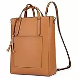 ECOSUSI Rucksack Damen Handtasche Multifunktion 3 In 3 Tote bag Tragetasche für Die Arbeit Reisen,Braun