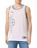 Champion Herren Legacy Modern Basket-Reversible Graphic Micromesh S/L Tank Tanktop, Hellgrau/Rot, Medium
