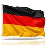 MC-TREND Deutschland Fahne 500x300 cm – XXL Flagge Schwarz Rot Gold mit 4 Metallösen – Reißfestes Polyester für WM EM Public Viewing & Fahnenmast – Fanartikel Nationalmannschaft (500 x 300 cm)