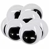 TOAOB 20 Stück Selbstklebend Wackelaugen Groß 50mm Runde Wiggle Googly Augen Kunststoff Puppe Augen Kulleraugen Selbstklebend Aufkleber für DIY Scrapbooking Handwerk