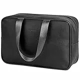 Volle Größe Kulturbeutel Große Kosmetiktasche Reise Make-up Taschen Organizer für Damen und Frauen (Schwarz)