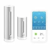 Netatmo Smarte Wetterstation - WLAN, Funk, Innen- und Außensensor, Wettervorhersage, Amazon Alexa & Apple HomeKit, Hygrometer, Luftqualität, NWS01-EC