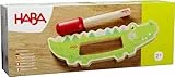 HABA Guiro Klang-Krokodil - Montessori-Holz-Musikspielzeug - Kinder-Musikinstrument ab 2 Jahren - Einfach zu Spielen - 2010994001