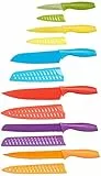 Amazon Basics Messer-Set, bunt, 12-teilig