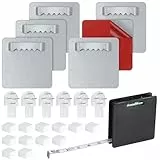 6 Stk Bildaufhänger selbstklebend ohne Bohren, Stark Bilderhaken Spiegelhalterung, Bilder Aufhänger Aufhängen Spiegelaufhänger zum Kleben für schwere Bilder Wand Acrylglas Alu Aufhängung