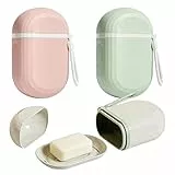 VGECEE 3er-Set Reise-Seifendose Wasserdicht, Tragbare Seifenbox Travel Seifendose mit Abtropfgitter Seifenbehälter Reise Seifenschale to go, Behälter Festes Shampoo für zu Hause und Reisen