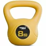 TREX SPORT Kettlebell 8kg TX-008CKB | 6kg, 10kg, 12kg, 16kg, 20kg Kugelhantel & Kugelgewichte für Ganzkörper-Workout | rutschfester Griff, bodenschonend