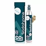 Sodahome Universaler CO2 Zylinder für 60L Sprudelwasser - Kompatibel mit allen Wassersprudlern mit Schraubgewinde - Kohlensäure Zylinder zum Einschrauben für Wassersprudler - abgefüllt in Deutschland