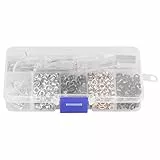 Walfront Ösen Set, Metallösen 3mm x 420 Stück Grommet für Schuhe Tüllen Schuhkleidung Leder Stoff Handwerk DIY Projekte