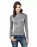 Vincenzo Boretti Damen Pullover Stehkragen Rundhals Ausschnitt modern elegant Chick edel weich Strick-Pullover dunkelgrau XL
