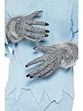 Smiffys Fellhände Werwolf, Grau, PVC Halloween