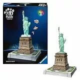 Ravensburger 3D Puzzle Iconics: 12008027 Freiheitsstatue - mit Licht - Das berühmte New Yorker Wahrzeichen als detailgetreues und beleuchtetes Modell