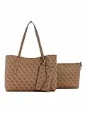 GUESS Brenton Tote Latte Logo