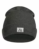 DANISH ENDURANCE Mütze aus recyceltem Material, Weiche Beanie Wintermütze, Warme Fischermütze, Hüte, Mützen & Caps, Unisex, für Herren & Damen, Dunkelgrau, Einheitsgröße