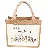 Papierdrachen Jutetasche Frühling - Geschenk und Dekoration zu Ostern - Happiness - Set 02
