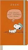 Moleskine Peanuts Weekly Planner, 12-Monate Wochenplaner 2026 mit Platz für Notizen, Harte Einband, Elastischer Verschluss und thematische Aufkleber, Großformat 13 x 21 cm