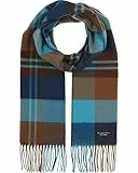 bugatti Herren Schal kariert - 30 x 180 cm - weicher Winterschal für kalte Tage