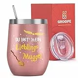 Thermobecher 350ml Harry Geschenk für Frauen, Tasse Gedruckt Du bist mein Lieblings Muggel, Beste Freundin Geschenke für Freundin, Beste Geburtstagsgeschenk für Sie Mädchen