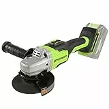 Greenworks Tools GD24AG Akku Winkelschleifer 125 mm Schneidemesser, 10500rpm, Links- oder Rechtshänder OHNE 24V Akku & Ladegerät, 3 Jahre Garantie