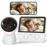 BOIFUN 5.5' Babyphone mit Kamera WLAN, 4MP Video Babyfon mit App, KI-Bauchlage-Erkennung, Buntes Nachtlicht, Nachtsicht ohne Licht, Bewegungs-/Weinen-/Geräuscherkennung, Auto-Tracking, Bereichsalarme