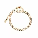 Gilieyer Handschellen, Armband/Fußgelenk aus Edelstahl für Männer, Frauen, Jugendliche, Paare, Armbänder, Handschellen, Design, Distanz, Matching, Freundschaft, bester Freund, 16 cm, Edelstahl Metall