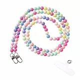 DecorDwell Handykette Bunt Universal Handykette Perlen, Handytasche zum Umhängen mit Einsätzen, Handyband mit Bunten Acrylperlen, Handy Kette Crossbody Strap, Handy Umhängeband Perlenkette