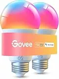 Govee Smart Glühbirne E27, 1000LM RGBWW Lamp App dimmbar, Wi-Fi & Bluetooth Smart Bulbs 9W, 54 Szenen, 16 Millionen DIY-Farben, Kompatibel mit SmartThings, Matter, Alexa und Google Assistant, 2 Stück