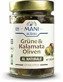 MANI Grüne & Kalamata Oliven al naturale, entkernt 6 x 175 g