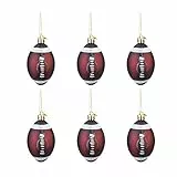 STOBOK 6 stücke Weihnachten Sport Ball Ornament Weihnachtsbaum hängende Kugeln Urlaub Party Decor Sport Fans Geschenk (Rugby)