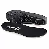 Knixmax Outdoor Einlegesohlen für Frauen mit Plantarfasziitis Fußgewölbeunterstützung Orthopädische Schuheinlagen für Männer für bequem zum Wandern Gehen und Laufen Schwarz EU44