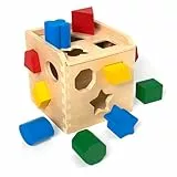 Melissa & Doug - Sortierwürfel, 12-teilig, Holzspielzeug zum Farben und Formen Sortieren, Für Kinder ab 2 Jahren