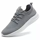 QIJGS Damen-Turnschuhe, Laufschuhe, Tennisschuhe, Fitnessstudio, Freizeitschuhe, Sportschuhe, Laufschuhe, Outdoor-Turnschuhe, Walking-Sneaker, C Grau, 41 EU