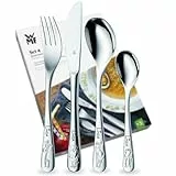WMF Kinderbesteck Safari mit Namensgravur - personalisiertes Besteck - individuelles Taufgeschenk - Junge/Mädchen - 4-teiliges Set