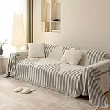 jianyana Sofa überzug Sofaüberwurf Weich Strapazierfähig Wendbar Chenille Universal Couch überzug mit Modernes Karomuster Möbelschutz für 1 2 3 4 Sitzer Sofa Zweisitzer L-förmige Ecke Futon Sofas