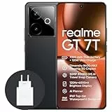 realme GT 7T 5G Smartphone,12+256GB,7000 mAh Battery,120W Charge,Dimensity 8400-MAX Chipset,IMX896 50MP Camera, AI Planner,6000nits Pro-Esports 120Hz Display,IP69,Black,Amazon Exclusive