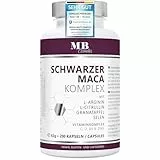 Maca Kapseln 4800mg je Tagesdosis - 200 Maca hochdosiert mit L-Arginin, Granatapfelextrakt, Vitamin C, D, Selen, Zink und Citrullin – veganer 20:1 Maca Extrakt schwarz ohne Zusätze
