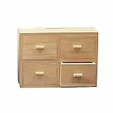 Rayher 62380000 Holz Kommode FSC Mix Credit, 15x20x7cm, 4 Schubladen