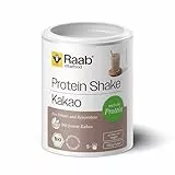 Raab Vitalfood® Bio Protein Shake Kakao Pulver (100 g) - mit Reis- und Erbsenprotein, ohne Soja, 60% Proteingehalt, mit feinem Bio Kakaopulver, milde Süße aus Agave