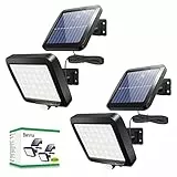 BENMA Solarlampen für Außen mit Bewegungsmelder - 2 Stück, Solar Led Strahler 120° Superhelle Solar Aussenleuchte mit Bewegungsmelder, IP65 Wasserdichte Garten Sicherheits Wandleuchte mit 5m Kabel